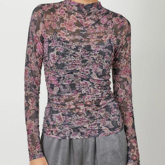 Mystree Tops - Mock neck ruched top by Mystree BNWT size Medium